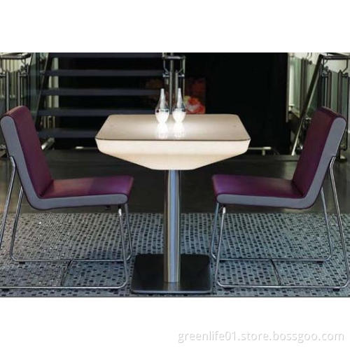 White Plastic LED Furniture with Li-Battery IR Remote Control and RGB Color Changing